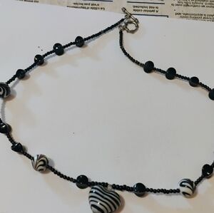 Handmade 22" Art  Gkass Beaded  Pendant Necklace